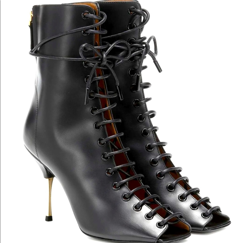 PETAR PETROV Siena Lace-up Leather Ankle Boots, Authentic, Never Worn, Size 38